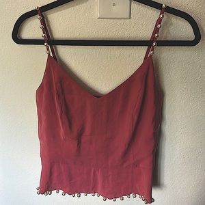 Anthropologie tank top with pearls